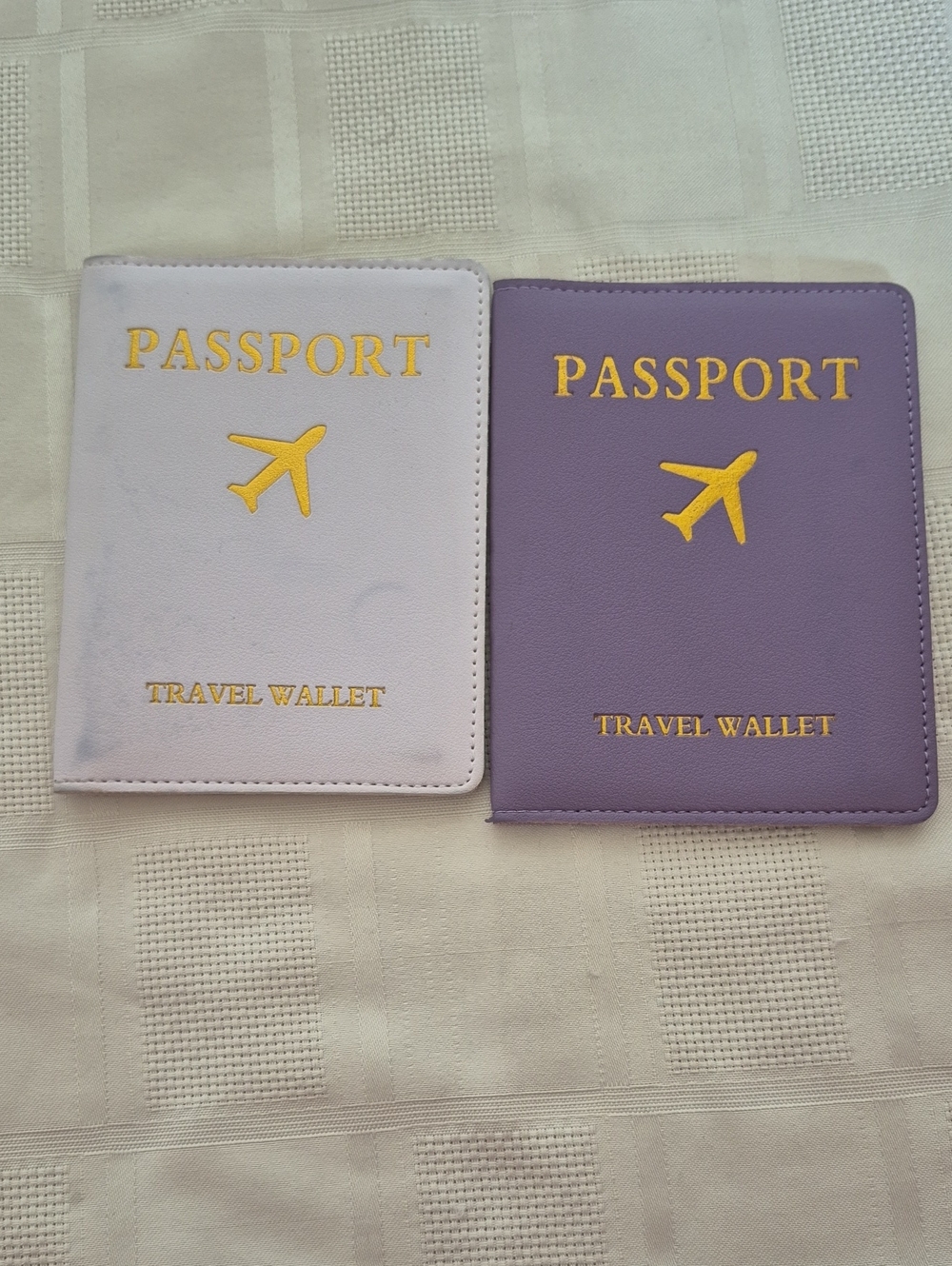 Passport Travel Wallet - Purple & White- Unbranded